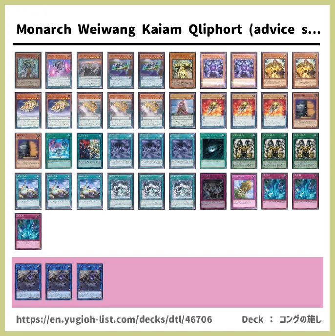 Qliphort, Apoqliphort Deck List Image