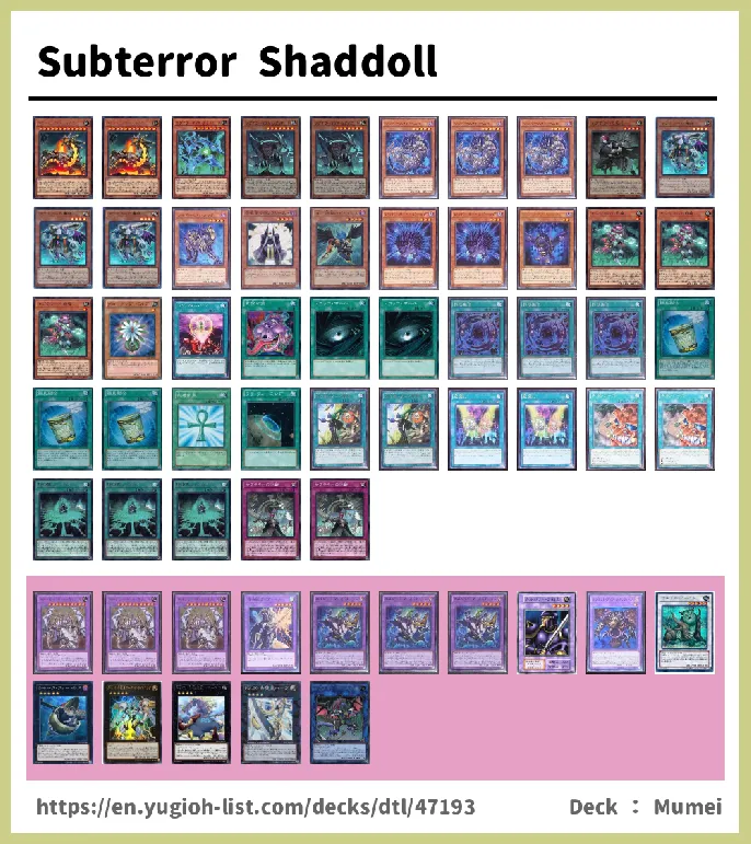 Subterror Deck List Image