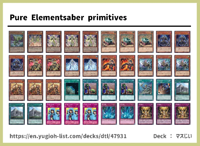 Elementsaber Deck List Image