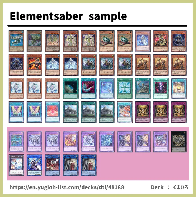 Elementsaber Deck List Image