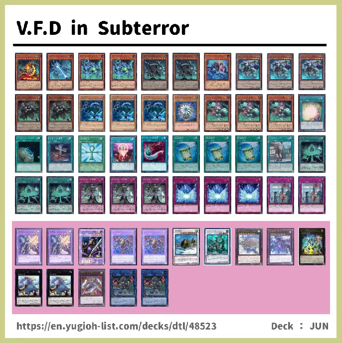 Subterror Deck List Image