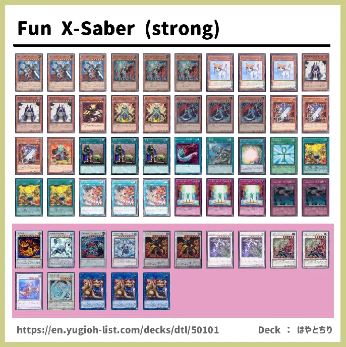 X-Saber Deck List Image