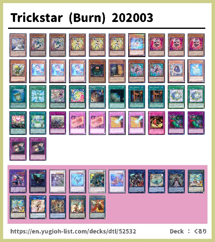 Trickstar Deck List Image