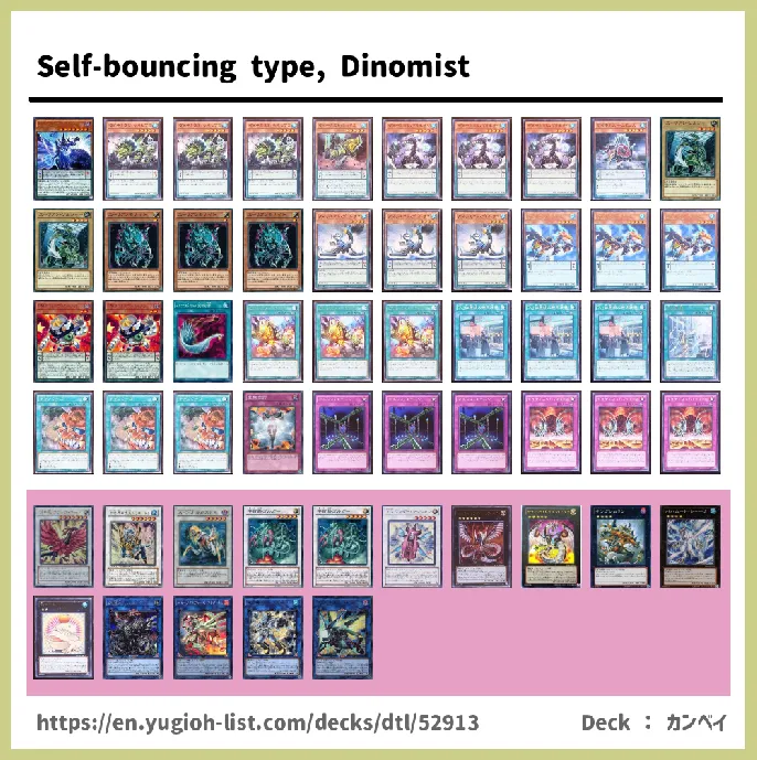 Dinomist Deck List Image