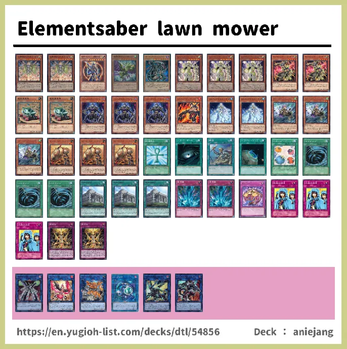 Elementsaber Deck List Image