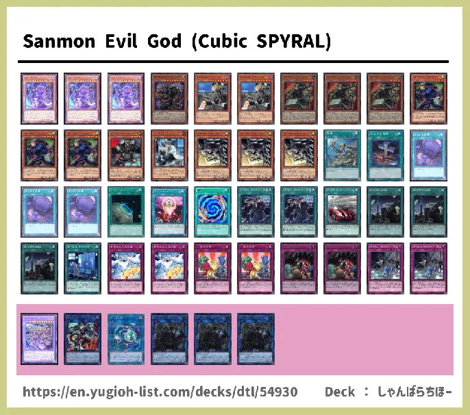 SPYRAL Deck List Image