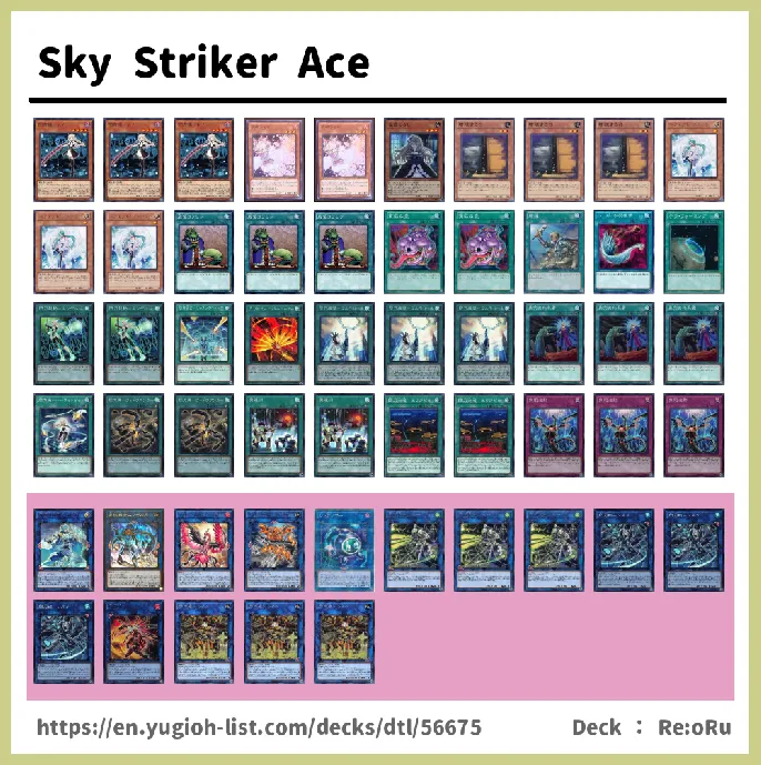 Sky Striker Ace, Sky Striker  Deck List Image