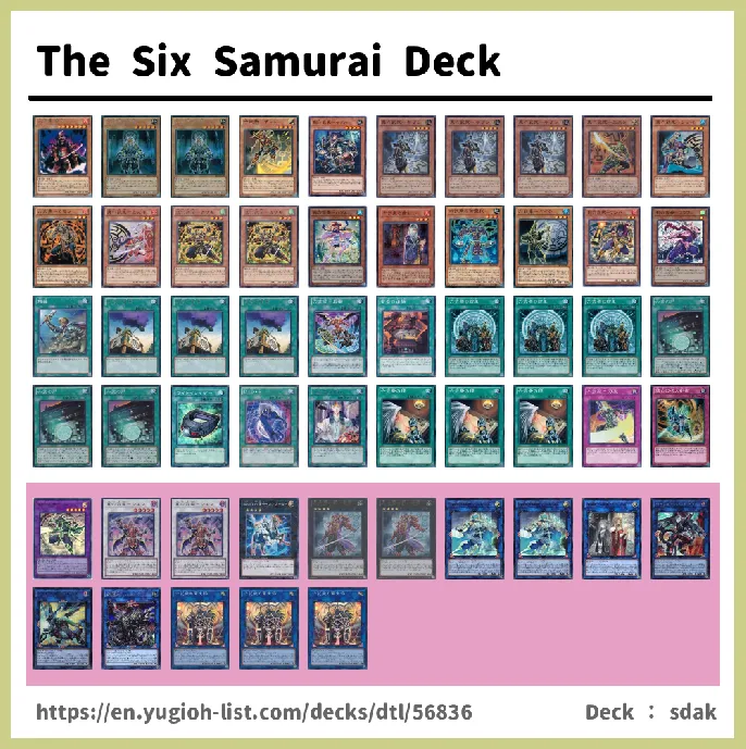 Six Samurai  Deck List Image