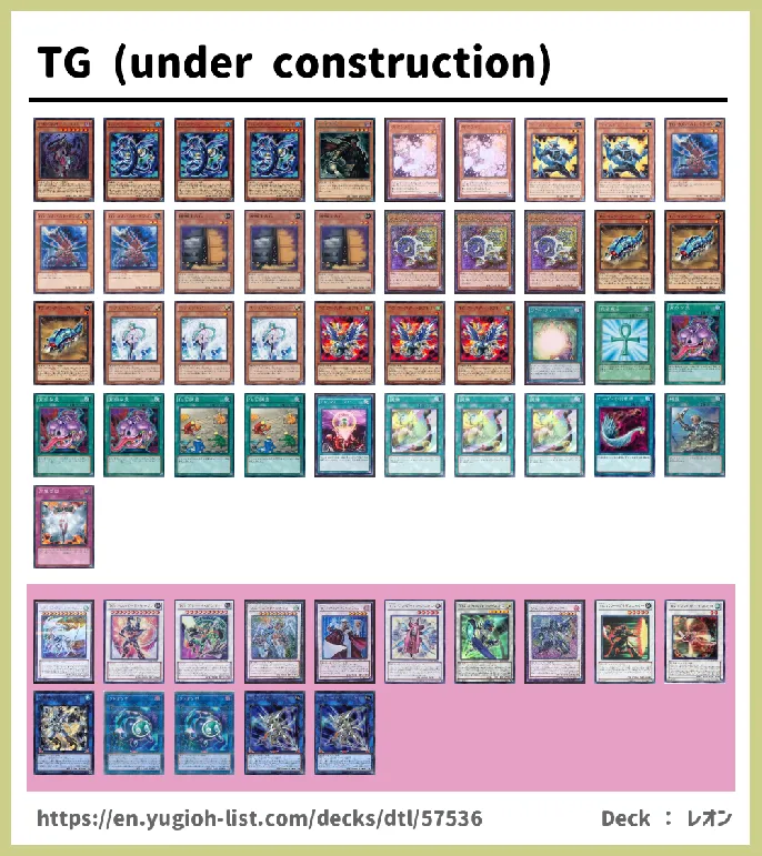 T.G.  Deck List Image