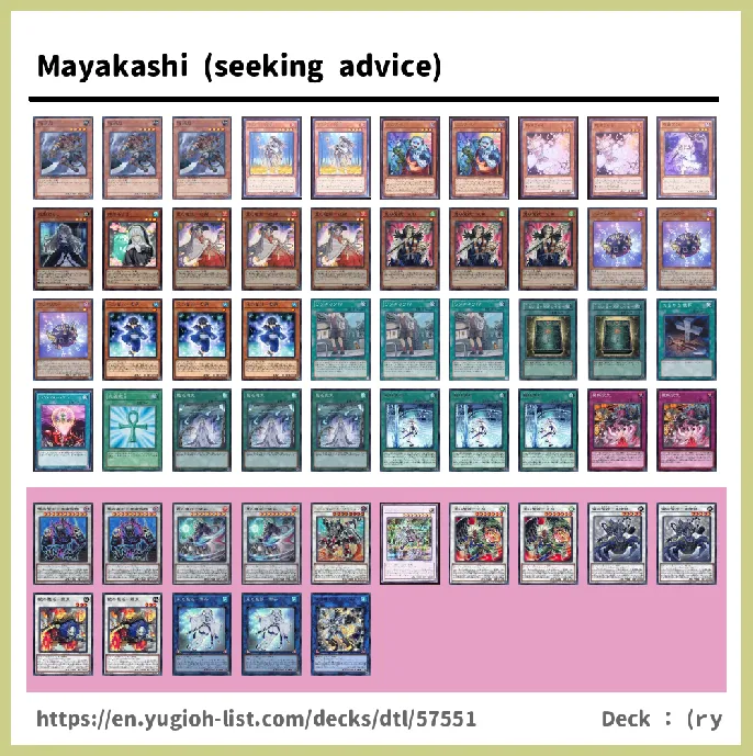 Mayakashi Deck List Image