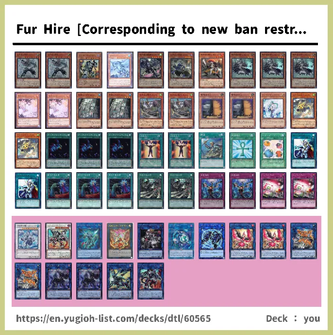 Fur Hire Deck List Image