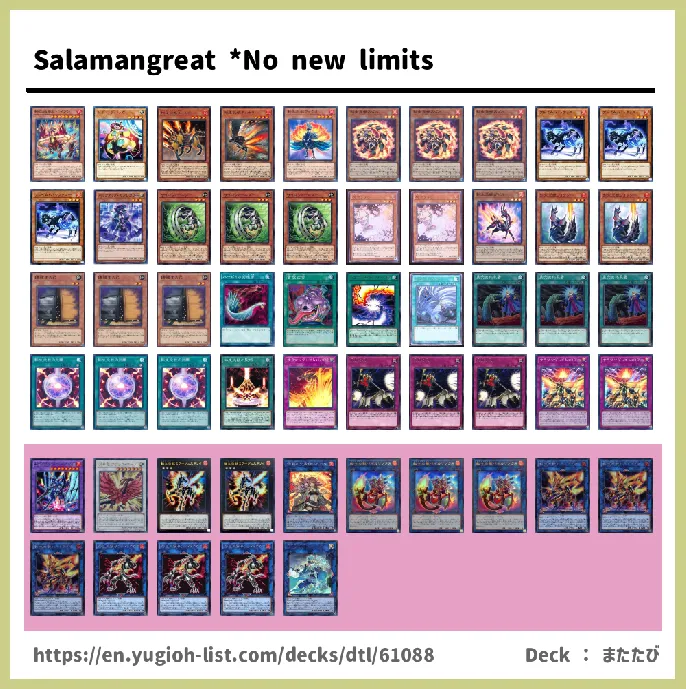 Link Monster Deck List Image