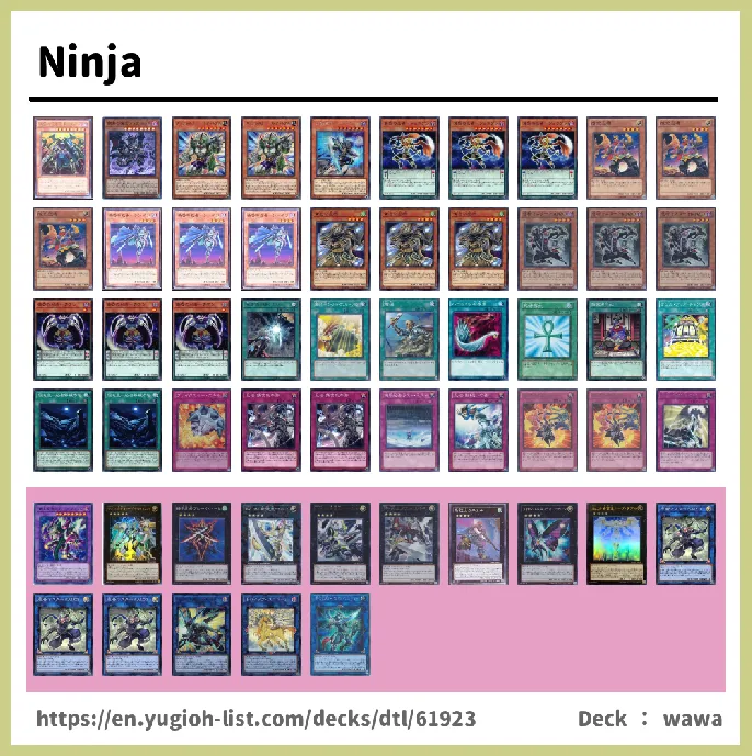 Ninja, Ninjitsu Deck List Image