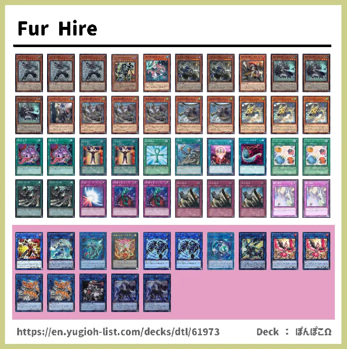 Fur Hire Deck List Image