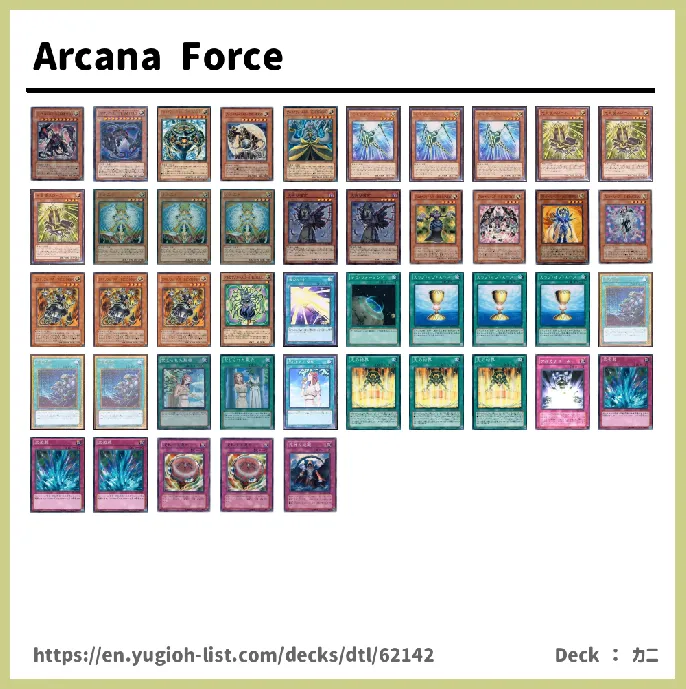 Arcana Force Deck List Image