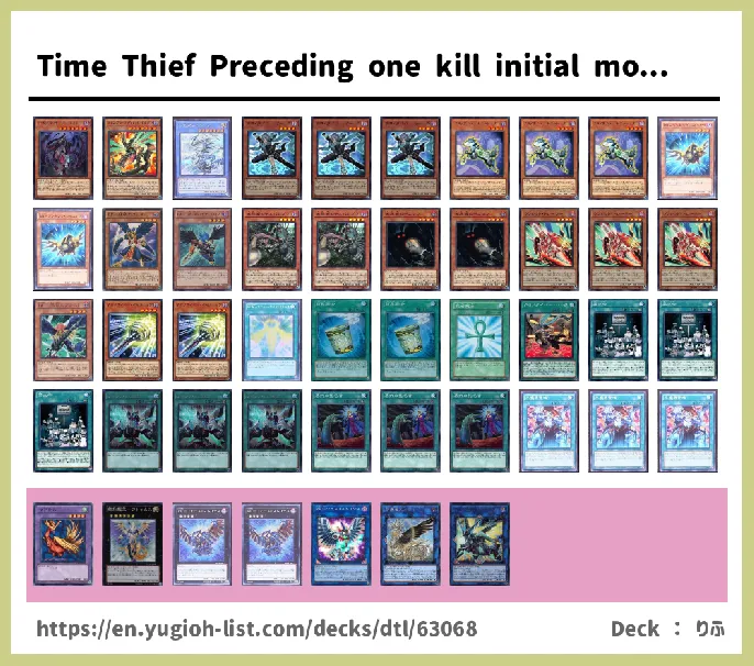 Time Thief Deck List Image