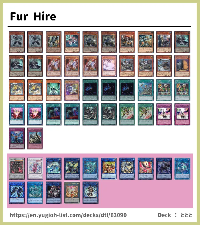Fur Hire Deck List Image