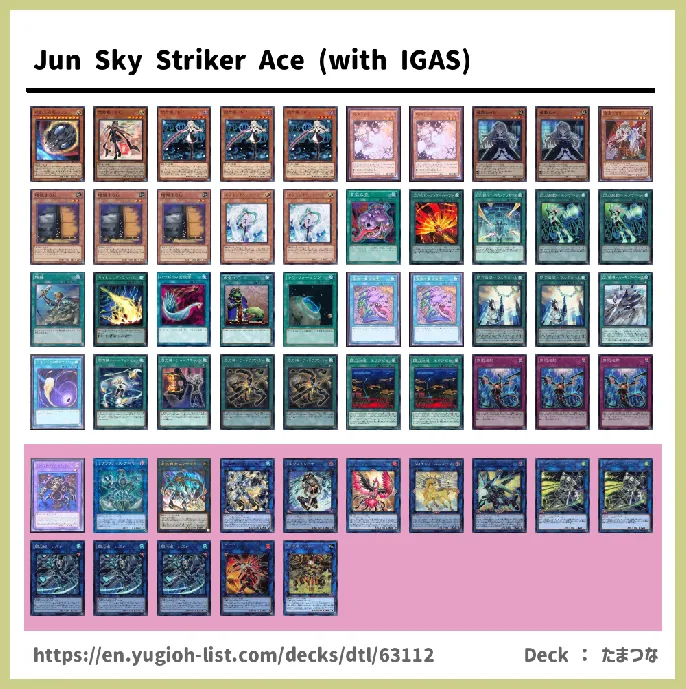 Sky Striker Ace, Sky Striker  Deck List Image