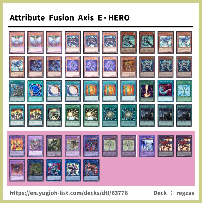 Elemental HERO Deck List Image