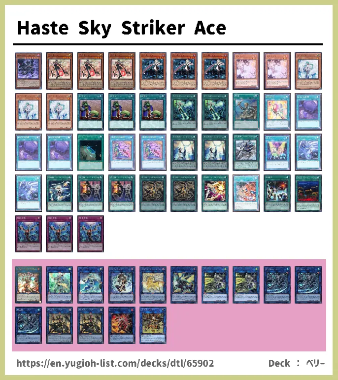 Sky Striker Ace, Sky Striker  Deck List Image