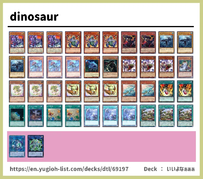 Dinosaur Deck List Image