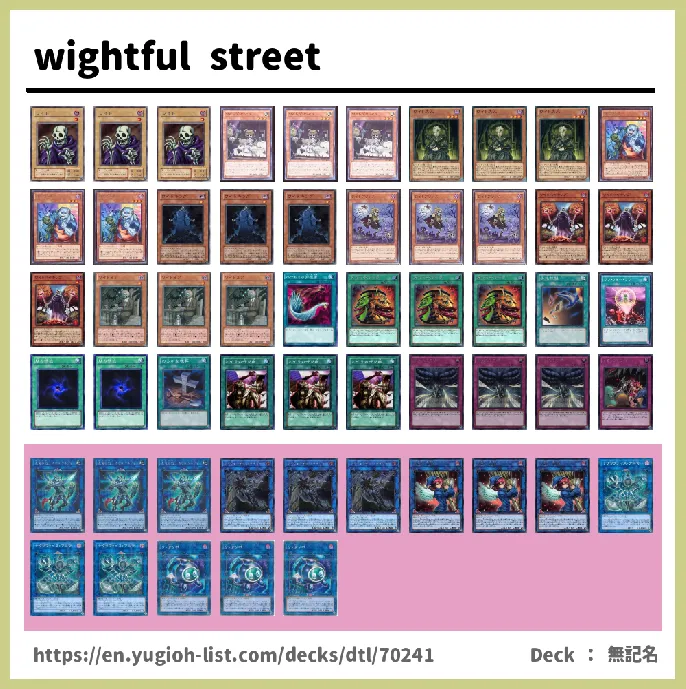 Zombie Deck List Image