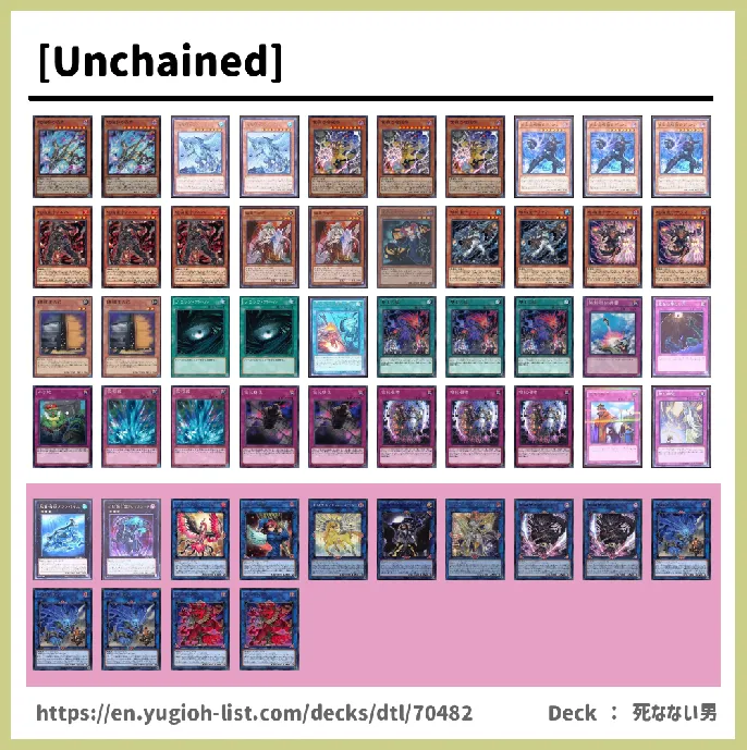 Unchained, Unchained Soul Deck List Image