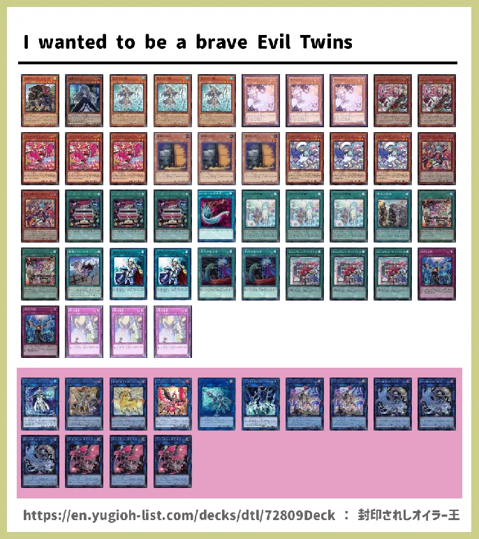 Evil★Twins Deck List Image